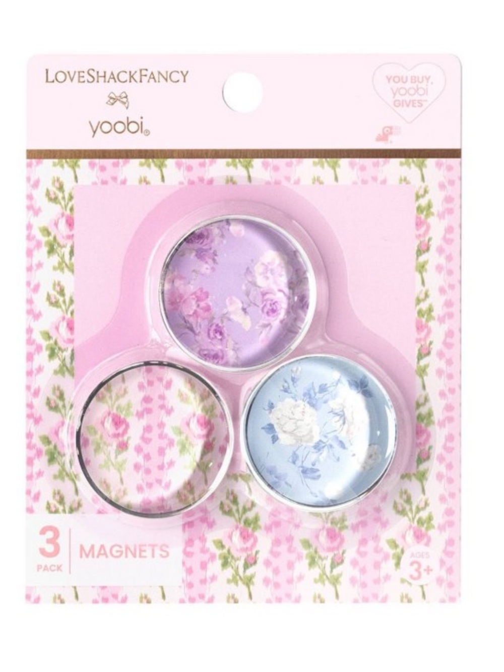 IN HAND LoveShackFancy x Yoobi 3 pk Happy Thoughts, Blooming Heirloom Magnets